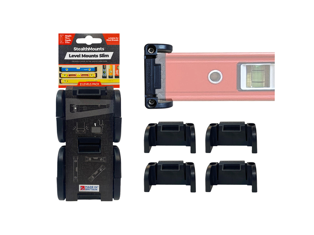 StealthMounts Spirit Level Slim Mount Pack of 2 Black