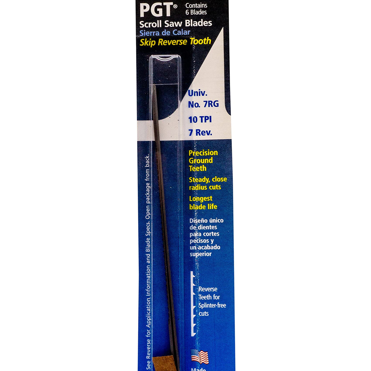 Scroll Saw Blade PGT Reverse Skip 10/7TPI