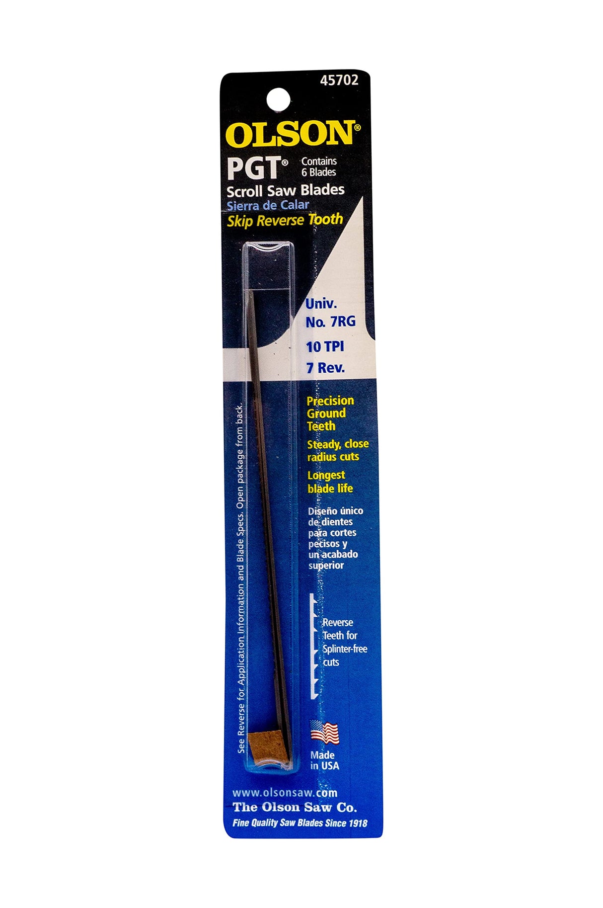 Scroll Saw Blade PGT Reverse Skip 10/7TPI