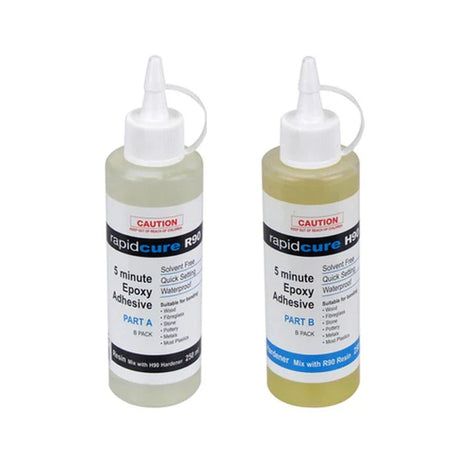Rapid Cure 5-Minute Epoxy Adhesive Kit - Waterproof epoxy resin adhesive for woodworking projects