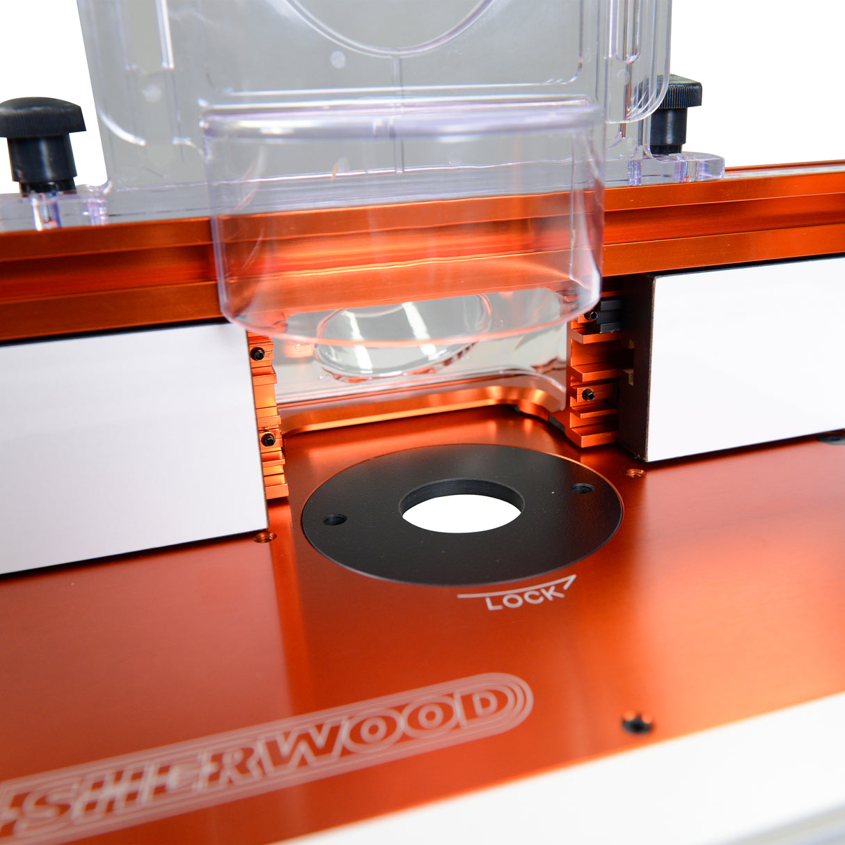 Sherwood Benchtop Router Table with MDF/Phenolic Table & Aluminium Mounting Plate