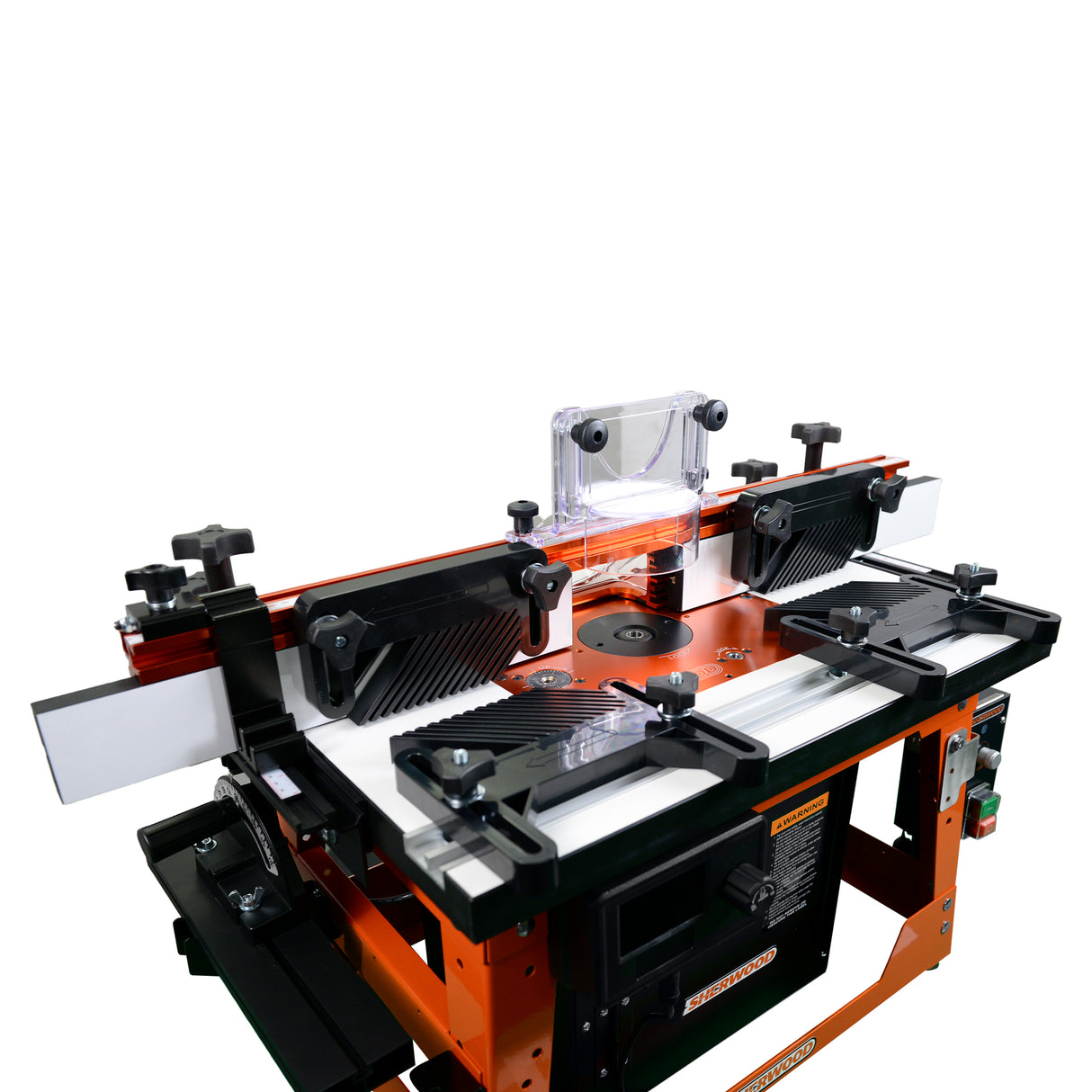 Sherwood Deluxe Benchtop Router Table MDF/Phenolic Top with Motorised DRO Router Lift & 1800W Round Body Motor