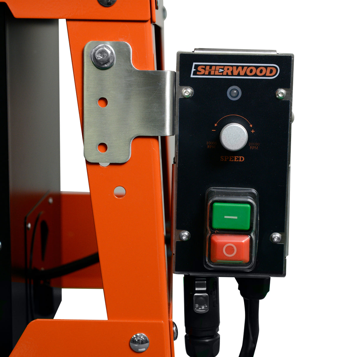 Sherwood Industrial Benchtop Router Table with Cast Iron Table, Lift & Round Body Router Motor