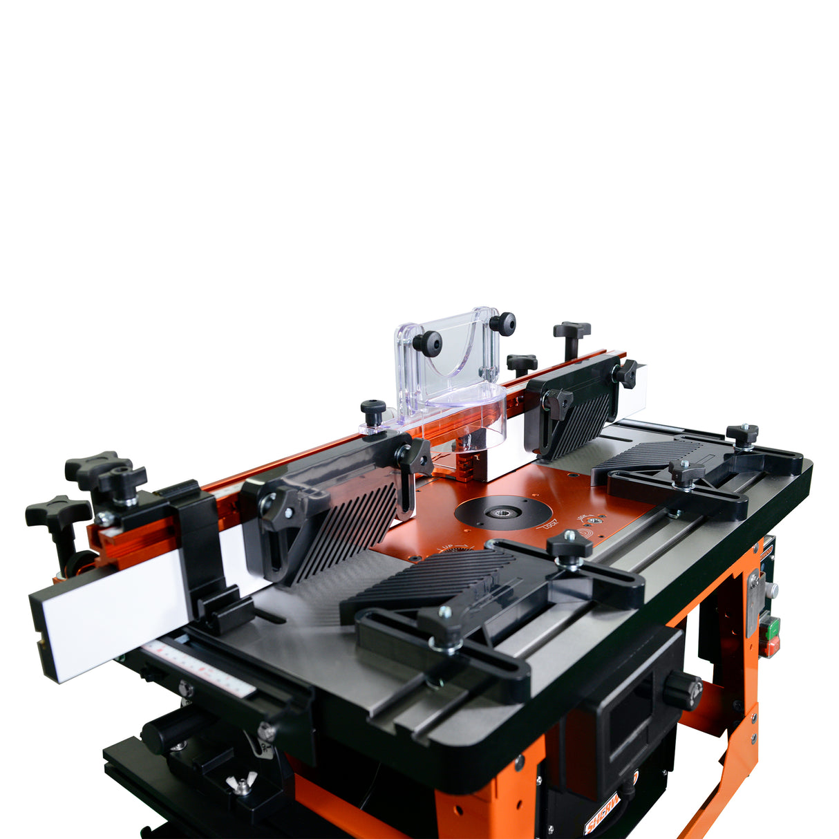 Sherwood Industrial Benchtop Router Table Cast Iron Top with Motorised DRO Router Lift & 1800W Round Body Motor