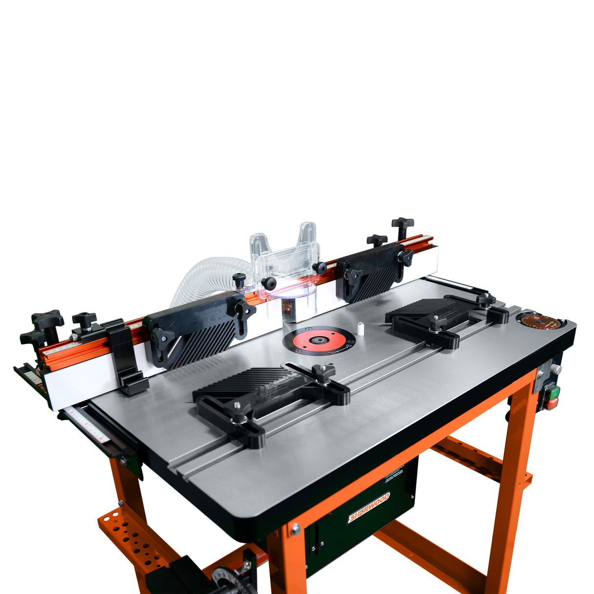 Sherwood Sidewinder Router Table Integrated Router Lift with Round Body Router Motor