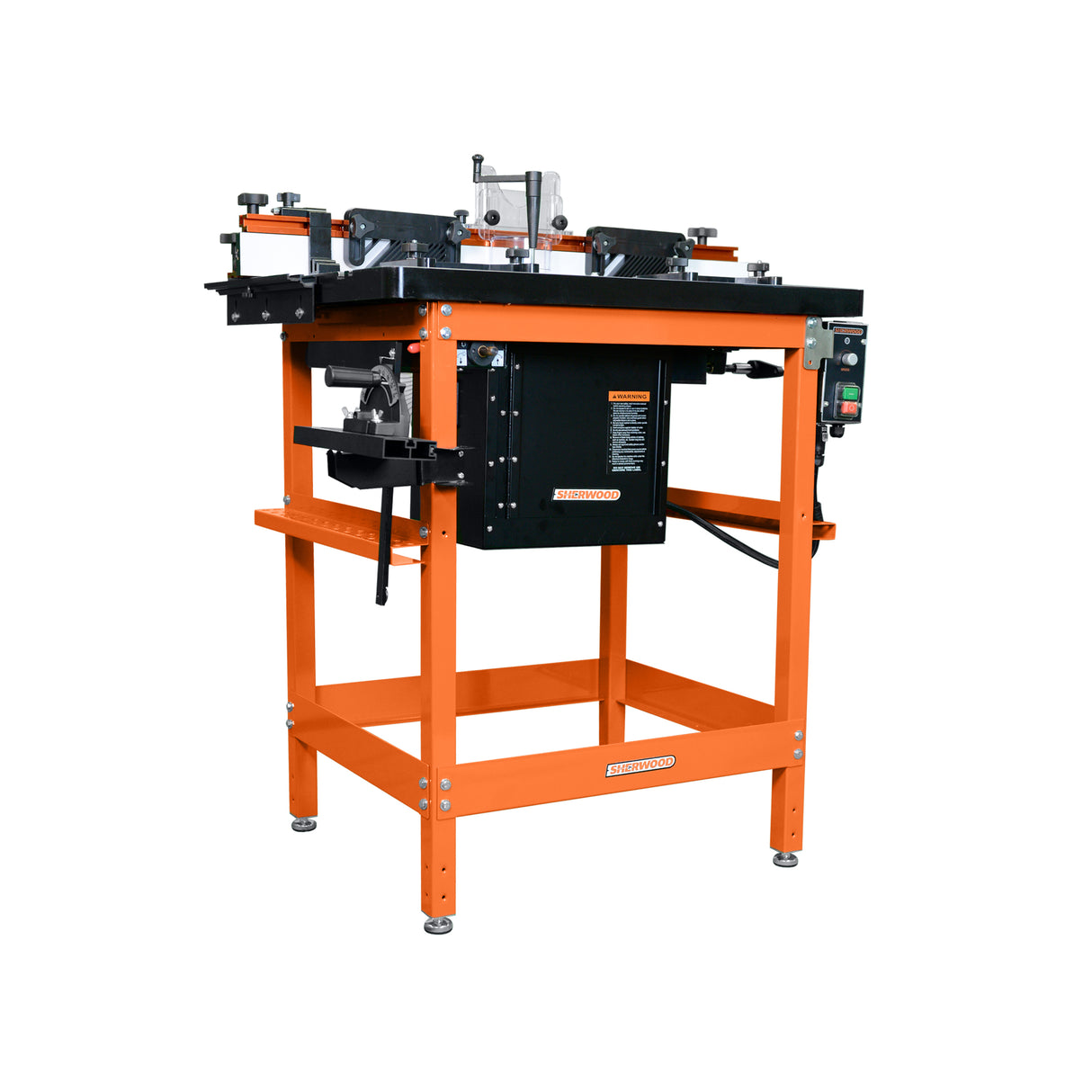 Sherwood Sidewinder Router Table Integrated Router Lift with Round Body Router Motor