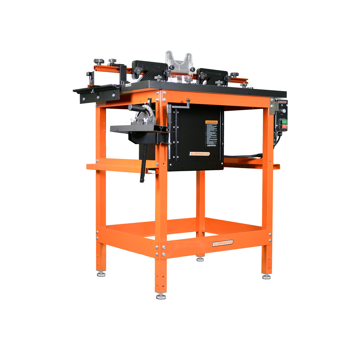 Sherwood Deluxe Router Table Standalone with MDF/Phenolic Table & Round Body Router Motor