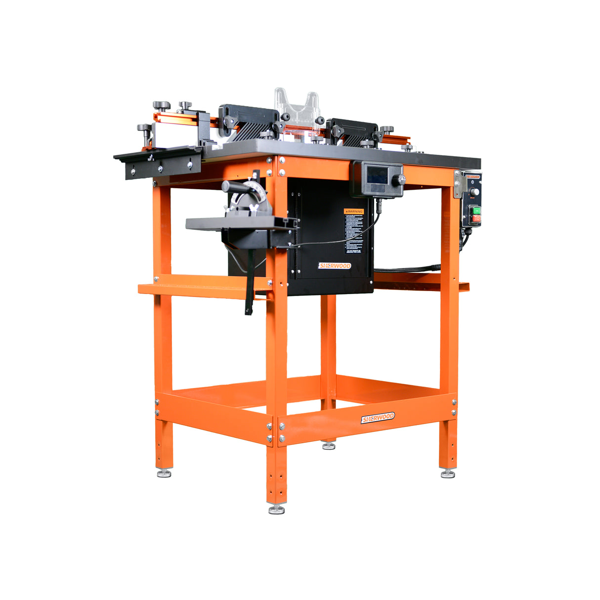 Sherwood Deluxe Router Table MDF/Phenolic Top with Motorised DRO Router Lift & 1800W Round Body Motor