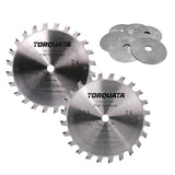 Torquata Set of 2 203mm Diameter 16mm Bore Flat-Top Saw Blades Plus Shims