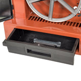 Sherwood 9in Benchtop Bandsaw 300W in action, ideal for small woodworking workshops and craft tasks