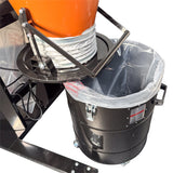 Sherwood 2HP iVac Automation Cyclone Dust Extractor - Side view showing two-stage dust collection system with automatic filter cleaner