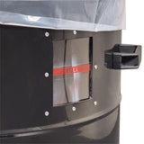 Sherwood 2HP Cyclone Dust Extractor with Automatic Filter Cleaner, side view showing large capacity and powerful suction