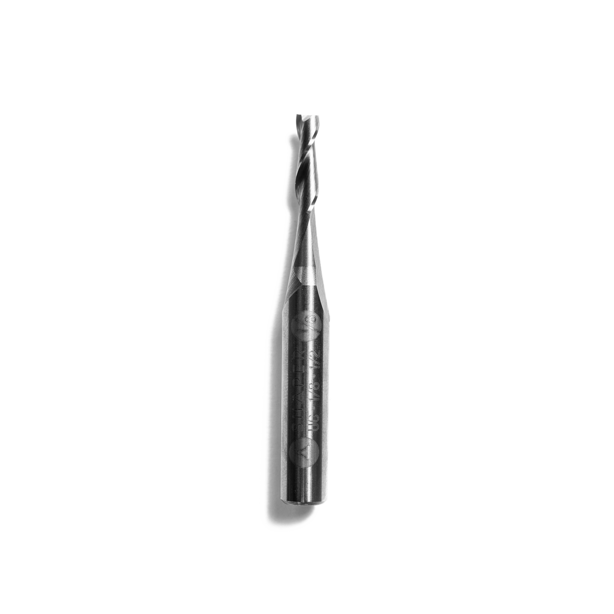 Shaper Tools 1/8in x 1/2in Up-Spiral Flat CNC Router Bit 1/4in Shank