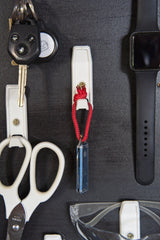 Superhooks Everyday Hook White 3 Pack 5kg Capacity, showing the double hook design with angled top and through slot for hanging items efficiently