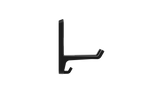 Superhooks Multi Hook Black 2 Pack - Versatile wall-mounted hook with reinforced double arm and small securing hook