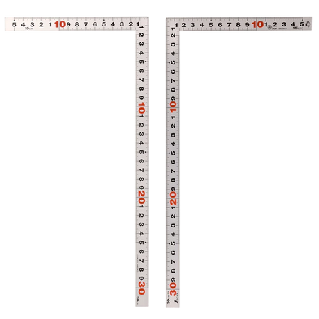 Shinwa Sashigane Flat Square 30cm Stainless Steel Metric