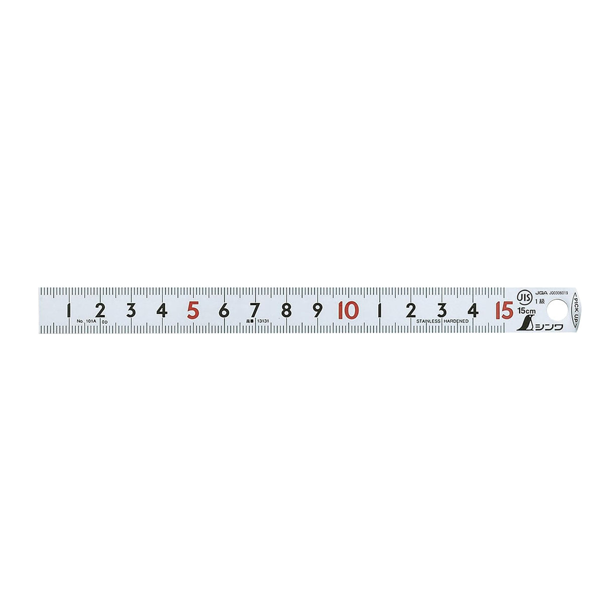 Shinwa Pick-Up Metric Ruler Stainless Steel