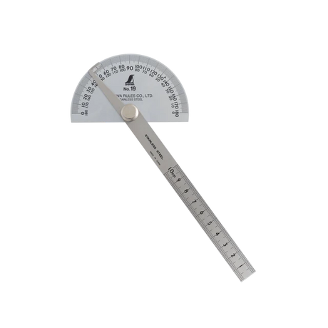 Shinwa No. 19 Protractor 90mm Stainless Steel