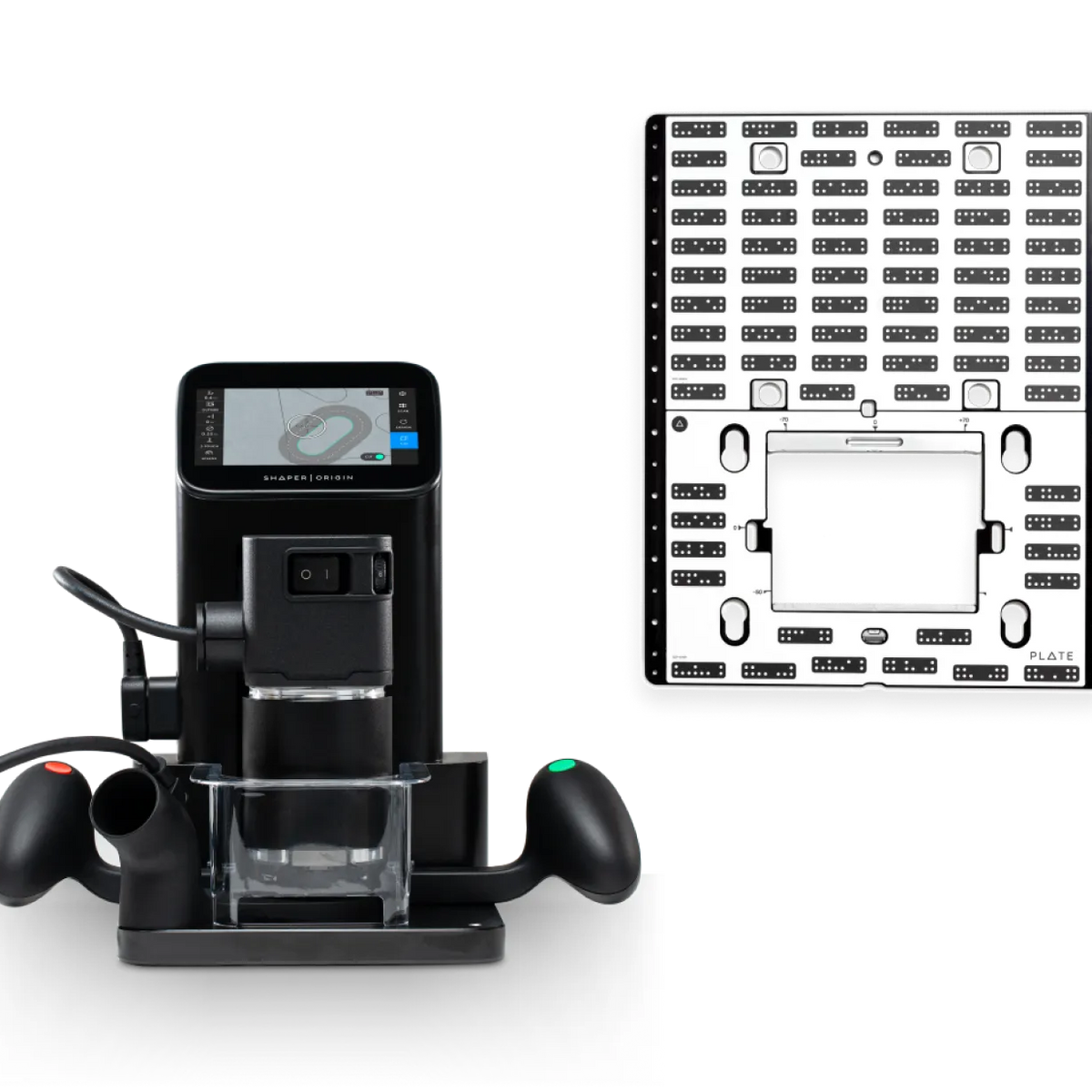 Crop Router Plus Shaper Tools Origin Handheld CNC Router plus Plate Bundle