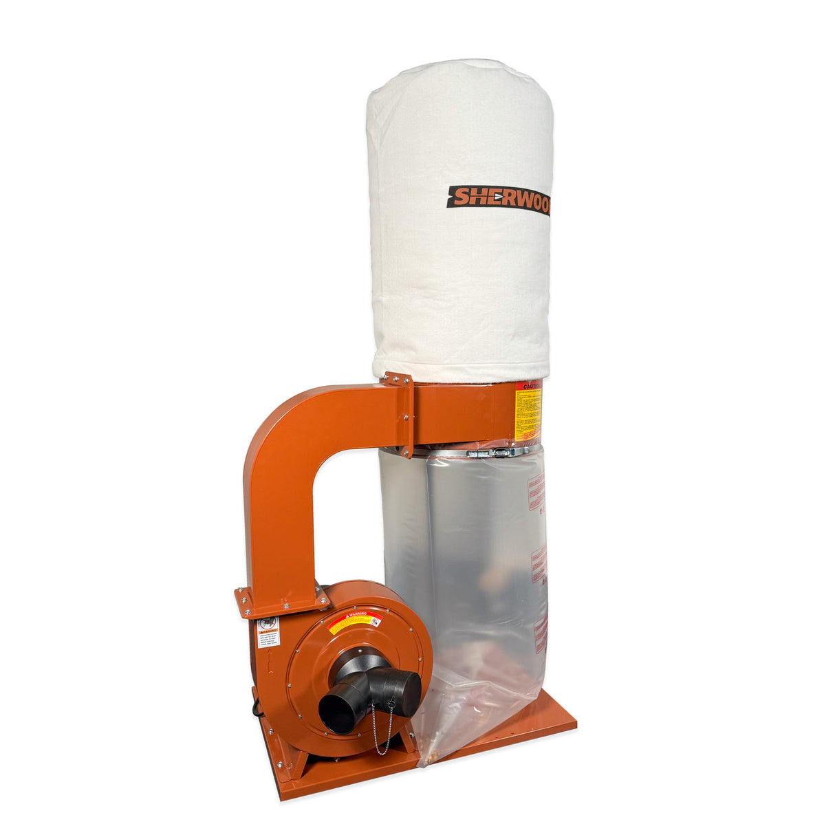Sherwood 2HP Dust Extractor Single Stage Dust Collection 1500CFM with Needle Felt Filter Bag