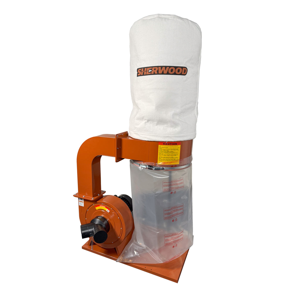 Sherwood 2HP Dust Extractor Single Stage Dust Collection 1500CFM with Needle Felt Filter Bag