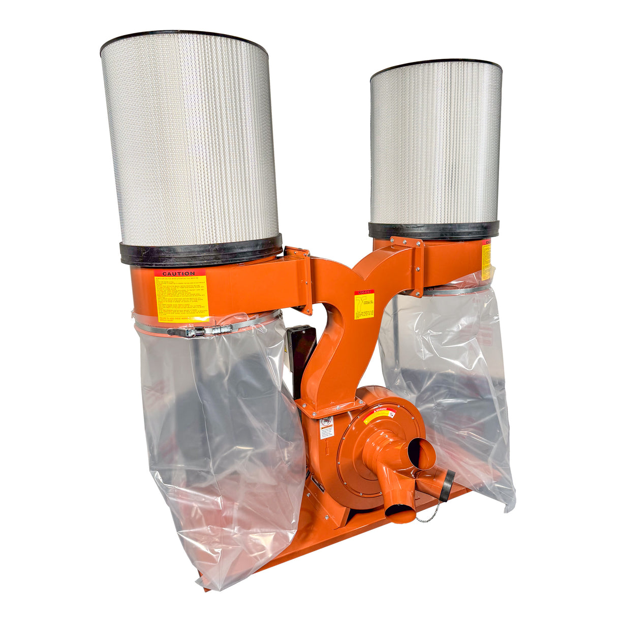 Sherwood 3HP Dust Extractor Single Stage Dust Collection 2300CFM with Twin Pleated Filter Cartridges