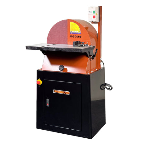 Sherwood 20in Disc Sander with Cabinet Stand 3HP 1450RPM