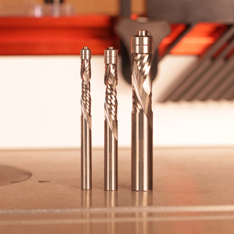 Torquata Spiral Compression Flush Trim Router Bits