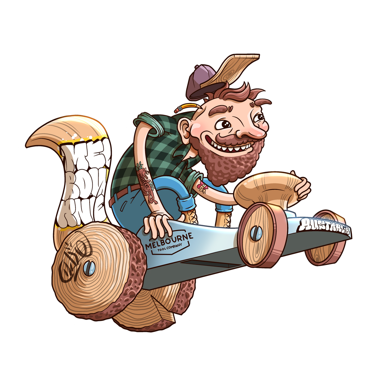 Melbourne Tool Company Stickers Set of 2