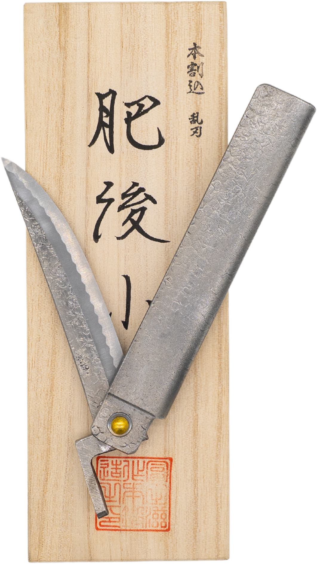 Tomita Higo Pocket Knife White Steel Sword Style