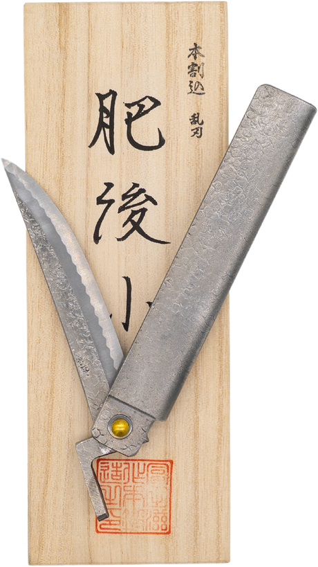 Tomita Higo Pocket Knife White Steel Sword Style