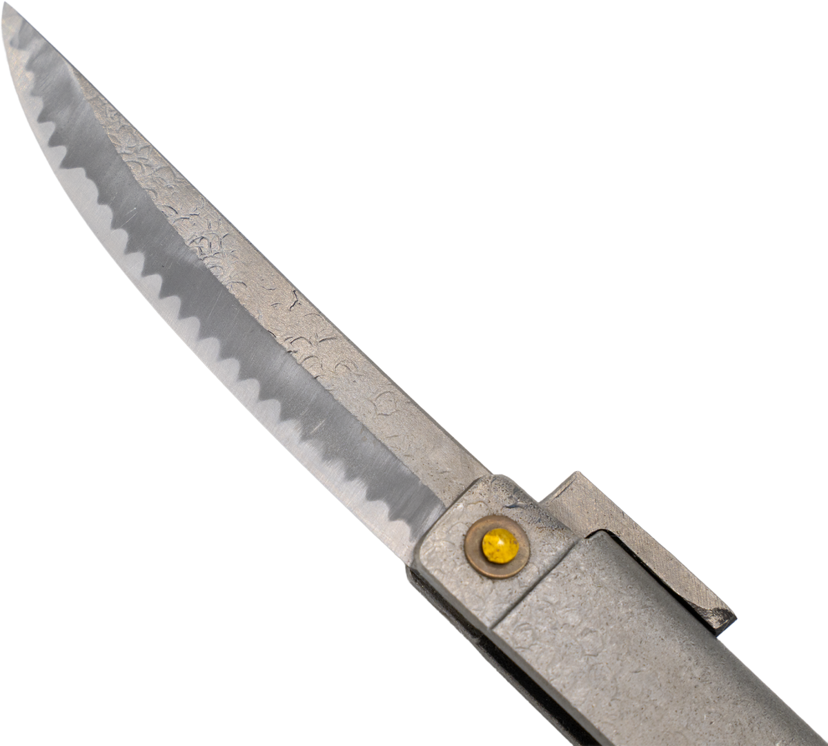 Tomita Higo Pocket Knife White Steel Sword Style