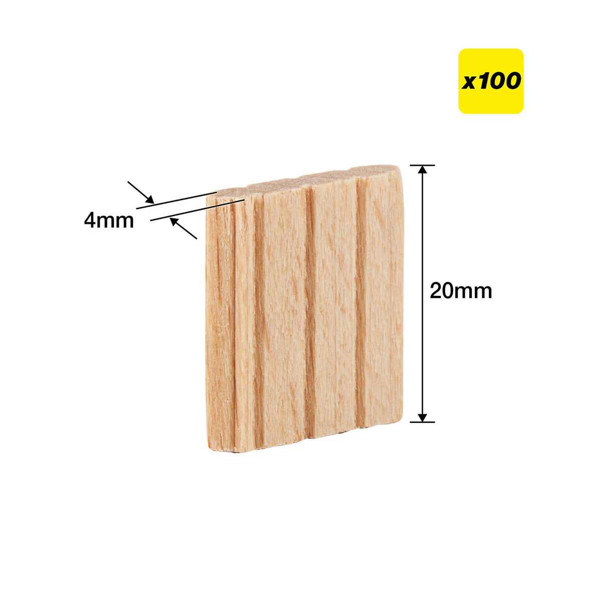 Trend 4 x 20mm Beechwood Loose Tenons Pack of 100