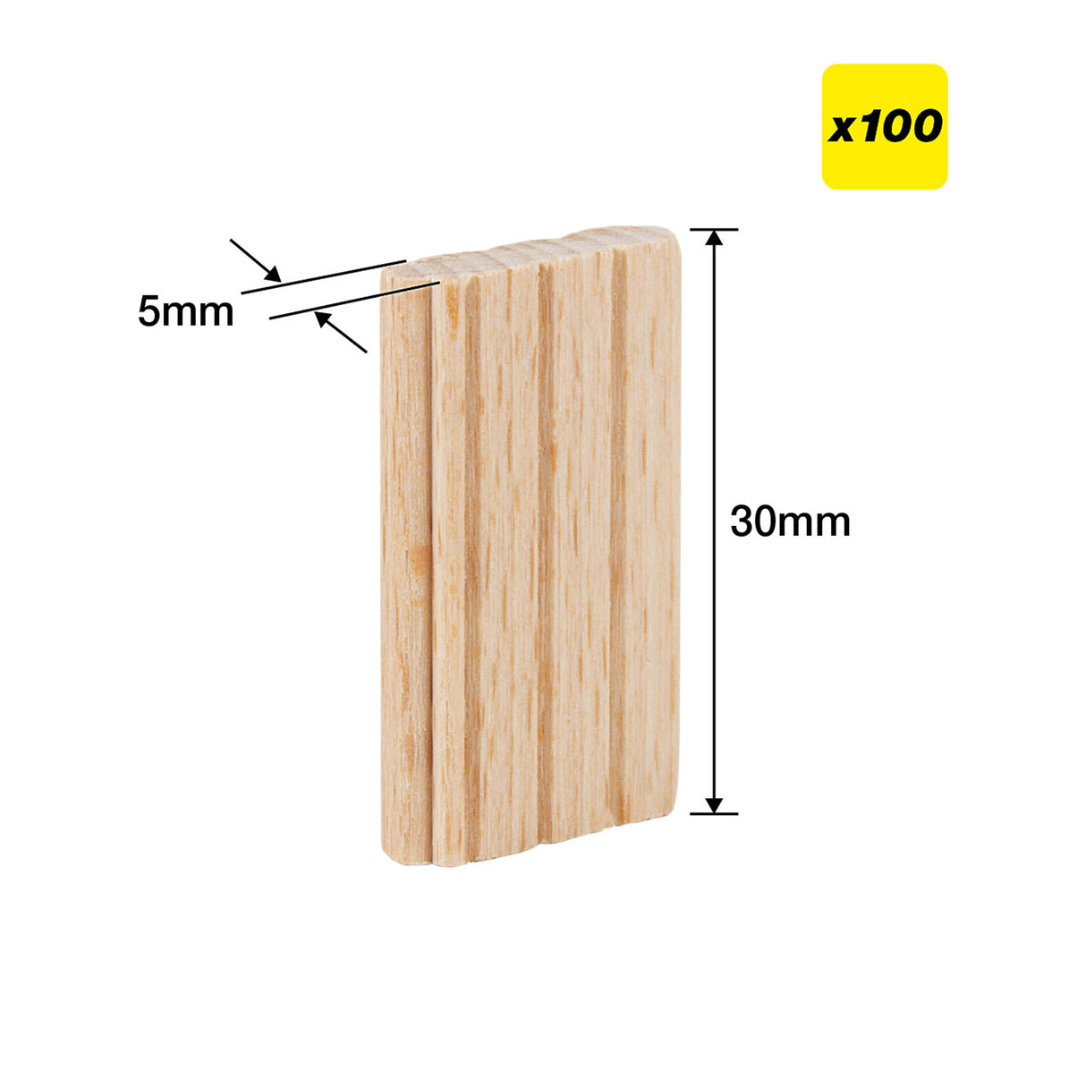 Trend 5 x 30mm Beechwood Loose Tenons Pack of 100