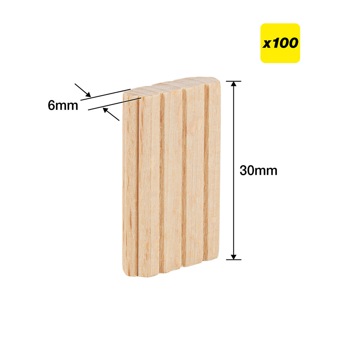 Trend 6 x 30mm Beechwood Loose Tenons Pack of 100