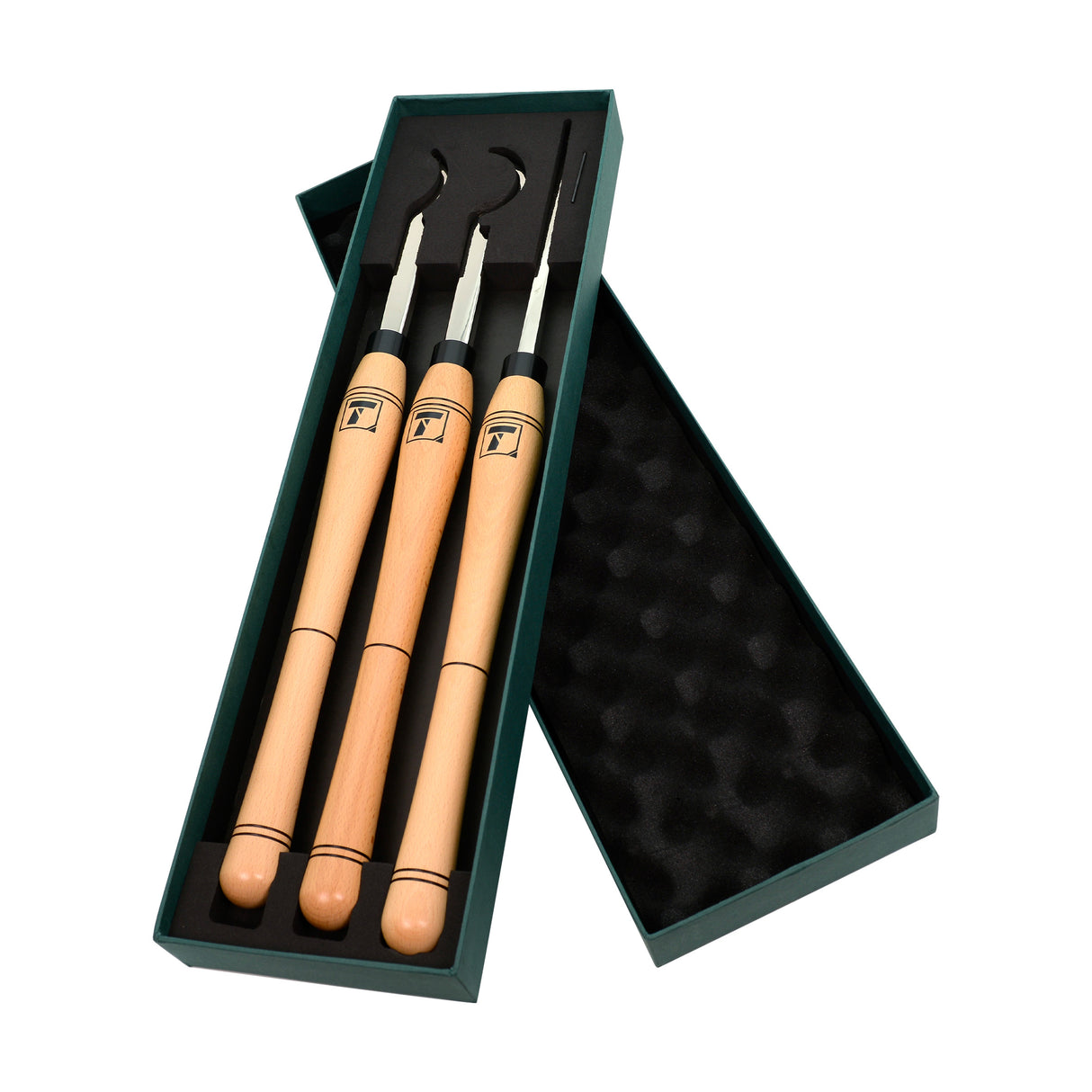 Torquata 3-Piece Hollowing Woodturning Tool Set with Tungsten Carbide Cutters