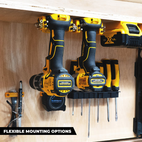StealthMounts Tool Mount for DeWalt XR 18V Pack of 4 Yellow