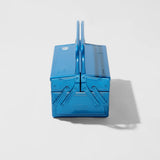 Toyo Steel 35cm Cantilever Toolbox with Short Handle Blue