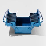 Toyo Steel 35cm Cantilever Toolbox with Short Handle Blue