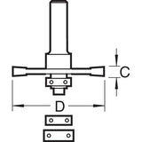 Trend Biscuit Jointer Bit 4mm x 37.2mm 1/4in Shank