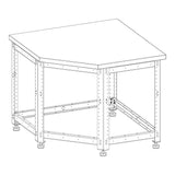 Torquata Workbench System Corner Kit with Plain Top
