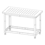 Torquata Workbench System 1200 x 600 Workbench Kit with Dog Hole Top
