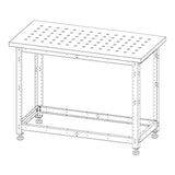 Torquata Workbench System 1200 x 600 Workbench Kit with Dog Hole Top