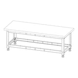Torquata Workbench System 1500 x 600 x 450 H Plain Top Assembly & Machine Stand