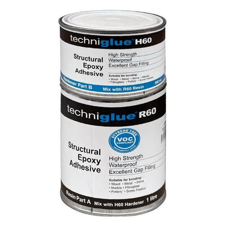 Techniglue Epoxy Adhesive R60 Resin & H60 High-Strength Hardener Waterproof