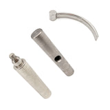 Torquata Modular Tool Rest System for wood lathes, customize stem size, cross bar, and rest radius. Made from hardened steel