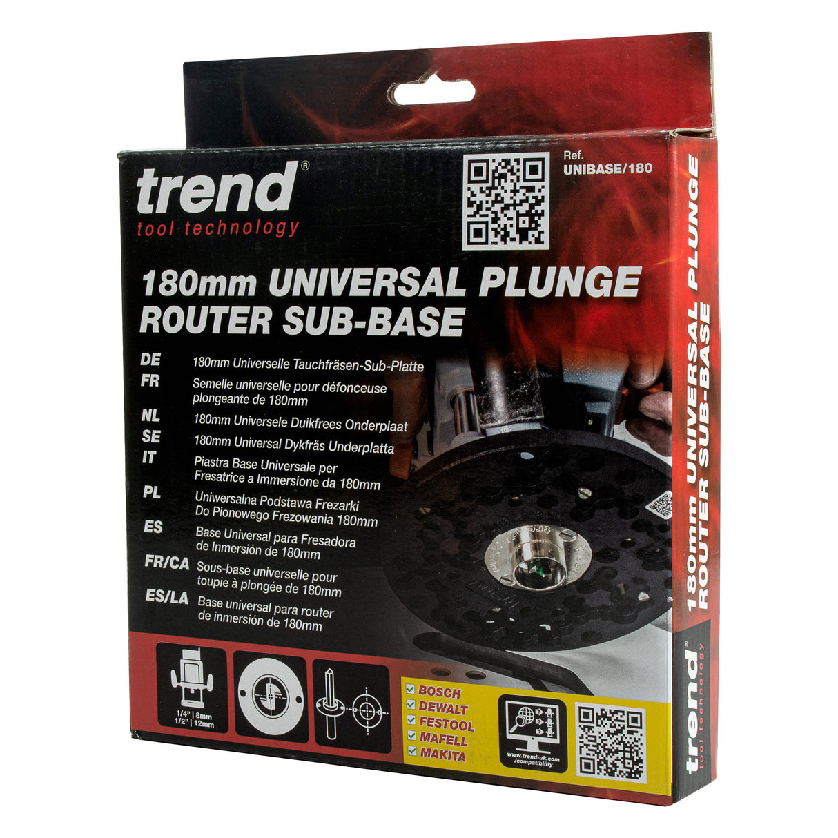 Trend 180mm Universal Plunge Router Sub-Base