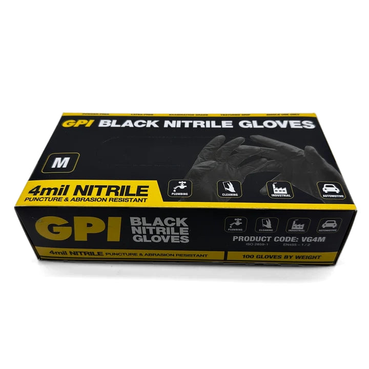 Black Nitrile Gloves Powder-Free Pack of 100