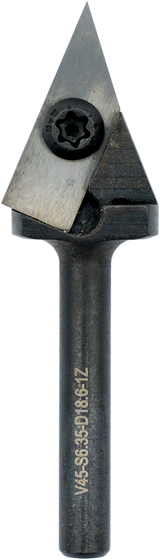Torquata 45 Degree Carbide Insert V-Groove Router Bit 1/4in Shank