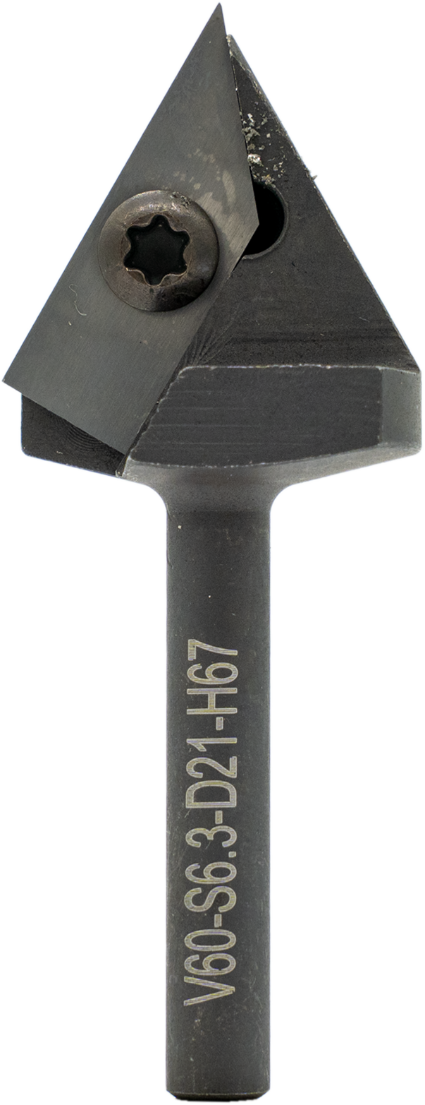 Torquata 60 Degree Carbide Insert V-Groove Router Bit 1/4in Shank